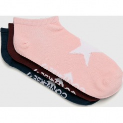 Converse - Skarpetki (3-pack). Szare skarpetki damskie Converse, z elastanu. W wyprzedaży za 34,90 zł.