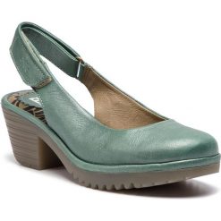 Sandały FLY LONDON - Wurtfly P501020005 Jade Green. Zielone klapki damskie marki Fly London, bez wzorów, ze skóry, bez obcasa, na obcasie. Za 429,00 zł.