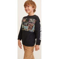 Mango Kids - Bluza dziecięca Luke 104-164 cm. Szare bluzy chłopięce marki Mango Kids, z nadrukiem, z bawełny, bez rękawów, bez kaptura. W wyprzedaży za 59,90 zł.