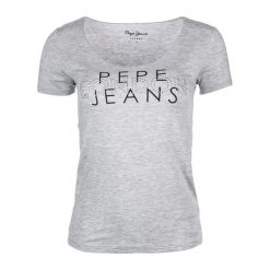 Pepe Jeans T-Shirt Damski Brent Xs Szary. Szare koszulki damskie marki Pepe Jeans, xs, bez wzorów, z bawełny, bez kołnierzyka, bez rękawów. W wyprzedaży za 128,00 zł.