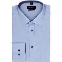 Koszula bexley 2361 długi rękaw slim fit niebieski. Niebieskie koszule męskie Recman, m, z aplikacjami, z bawełny, eleganckie, z klasycznym kołnierzykiem, z długim rękawem. Za 69,99 zł.