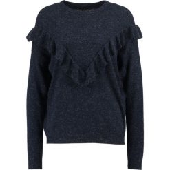 Swetry klasyczne damskie: YAS YASLORY FLOUNCE Sweter night sky