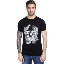 T-shirt ADAMO TSCS000033. Czarne t-shirty męskie Giacomo Conti, na lato, m, z nadrukiem, z bawełny, bez kołnierzyka. Za 79,00 zł.