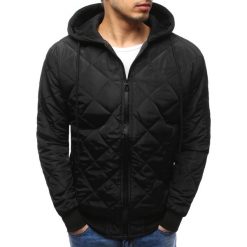 Kurtki męskie: Kurtka męska pikowana bomber jacket czarna (tx2173)