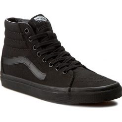Sneakersy VANS - Sk8-Hi VN000TS9BJ4 Black/Black/Black. Czarne półbuty damskie Vans, bez wzorów, z gumy, bez obcasa, na płaskiej podeszwie, bez zapięcia. W wyprzedaży za 269,00 zł.