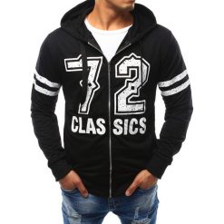 Bluzy męskie: Bluza męska z kapturem czarna (bx3385)
