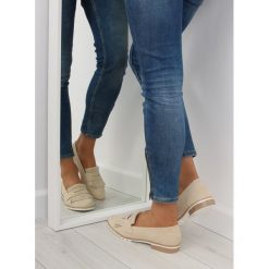 Mokasyny damskie beżowe CHEYIN. Brązowe mokasyny damskie FunKee.pl, ze skóry, eleganckie. Za 90,99 zł.