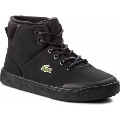 Sneakersy Lacoste Explorateur Classic3181CAJ 7-36CAJ000602H. Czarne półbuty damskie Lacoste, bez wzorów, bez obcasa, bez zapięcia. W wyprzedaży za 209,00 zł.