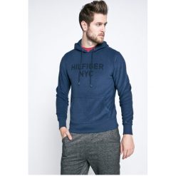 Tommy Hilfiger - Bluza. Szare bluzy męskie rozpinane TOMMY HILFIGER, l, z nadrukiem, z bawełny, z kapturem. W wyprzedaży za 319,90 zł.