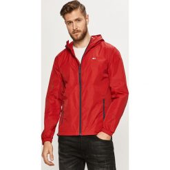 Tommy Jeans - Kurtka. Niebieskie płaszcze męskie Tommy Jeans, s, bez wzorów, z jeansu, krótkie, z kapturem. W wyprzedaży za 429,90 zł.