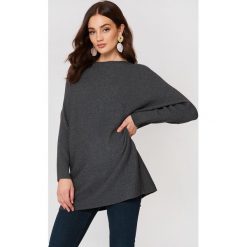 Swetry oversize damskie: MANGO Dzianinowy sweter oversize – Grey