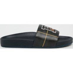 Polo Ralph Lauren - Klapki. Niebieskie kapcie męskie Polo Ralph Lauren, bez wzorów, z materiału. W wyprzedaży za 179,90 zł.