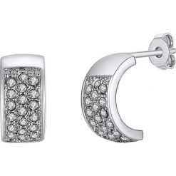 Kolczyki damskie: Kolczyki-półkreole z kryształkami Swarovski