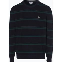 Lacoste - Sweter męski, niebieski. Niebieskie swetry klasyczne męskie Lacoste, l, w paski, z dzianiny. Za 649,95 zł.