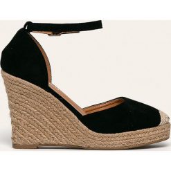 Answear - Espadryle LaDonna. Czarne koturny damskie ANSWEAR, bez obcasa, na obcasie, na klamry. Za 119,90 zł.