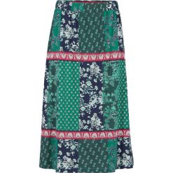 Spódnica z dżerseju z nadrukiem bonprix zielony w kwiaty. Zielone spódniczki damskie bonprix, z nadrukiem, z elastanu. Za 64,99 zł.