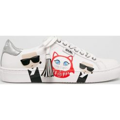 Karl Lagerfeld - Buty Kupsole Karl in Tokyo. Białe buty sportowe damskie KARL LAGERFELD, bez wzorów, ze skóry, sportowe. Za 799,90 zł.