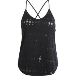 Under Armour Top black. Czarne topy sportowe damskie marki Under Armour, xl, z materiału. W wyprzedaży za 146,30 zł.