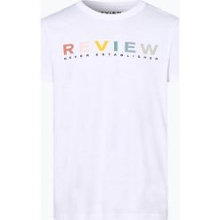 Review - T-shirt męski, biały. Białe t-shirty męskie Review, xl, bez wzorów, bez kołnierzyka. Za 59,95 zł.