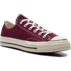 Trampki CONVERSE - Chuck 70 Ox 162059C Dark Burgundy/Blac. Czerwone półbuty damskie Converse, bez wzorów, z gumy, bez obcasa, na płaskiej podeszwie, bez zapięcia. Za 369,00 zł.