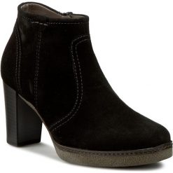 Botki GABOR - 55.756.17 Schwarz. Czarne buty zimowe damskie Gabor, ze skóry, na obcasie. W wyprzedaży za 319,00 zł.