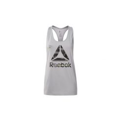 Topy na ramiączkach / T-shirty bez rękawów Reebok Sport Koszulka na ramiączkach ACTIVCHILL Graphic. Szare topy damskie Reebok Sport, s, bez wzorów, bez kołnierzyka. Za 104,30 zł.