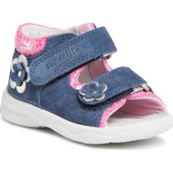 Sandały SUPERFIT - 6-00095-81 M Blau/Rosa. Niebieskie sandały dziewczęce Superfit, ze skóry, bez zapięcia. W wyprzedaży za 159,00 zł.