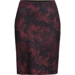 Spódnica z gumką bonprix czarno-bordowy w kwiaty. Czarne spódniczki damskie bonprix, w kwiaty, dopasowane. Za 69,99 zł.