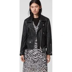AllSaints - Ramoneska skórzana Luna Biker. Czarne kurtki damskie AllSaints, s, w paski, z poliesteru, klasyczne, krótkie. W wyprzedaży za 1599,00 zł.