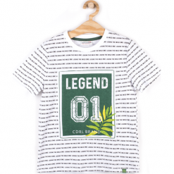 Koszulka. Białe t-shirty chłopięce WILD ONE, z nadrukiem, z bawełny, z krótkim rękawem. Za 34,90 zł.