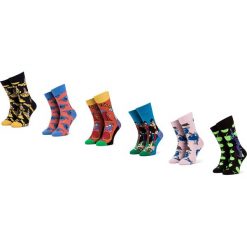 Zestaw 6 par wysokich skarpet unisex HAPPY SOCKS - XBEA10-2000 4064. Skarpetki damskie Happy Socks, bez wzorów, z elastanu. W wyprzedaży za 149,00 zł.