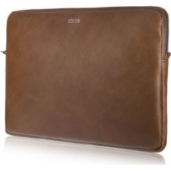 Skórzany pokrowiec na laptopa 15 cali Solier SA23A Brązowy. Pomarańczowe plecaki damskie Tagless, bez wzorów, ze skóry, eleganckie. Za 143,43 zł.