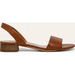 Aldo - Sandały Candice. Pomarańczowe klapki damskie ALDO, bez wzorów, ze skóry ekologicznej, bez obcasa, na obcasie. Za 219,90 zł.