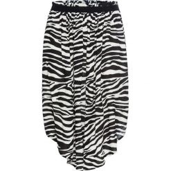 Szeroka spódniczka midi bonprix Zebra. Szare spódniczki bonprix, z motywem zwierzęcym, midi. Za 44,99 zł.