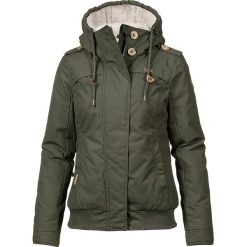Kurtka przejściowa w kolorze zielonym. Zielone kurtki damskie Street & Sports Wear, xs, z aplikacjami, ze skóry, bez kaptura. W wyprzedaży za 257,95 zł.