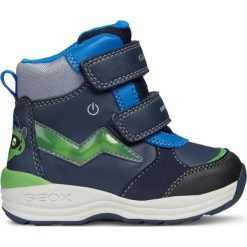 Geox buty zimowe za kostkę chłopięce New Gulp 20 niebieski. Niebieskie buty chłopięce zimowe Geox, za kostkę, bez zapięcia. Za 329,00 zł.
