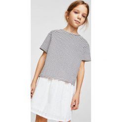 Mango Kids - Spódnica dziecięca Cuki 116-152 cm. Szare spódniczki dziewczęce marki Mango Kids, z bawełny, mini, proste. Za 89,90 zł.