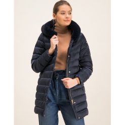 Kurtka puchowa Geox Chloo Long W9425Y T2411 F4386. Niebieskie kurtki damskie Geox, bez wzorów, z puchu, bez kaptura. W wyprzedaży za 839,00 zł.