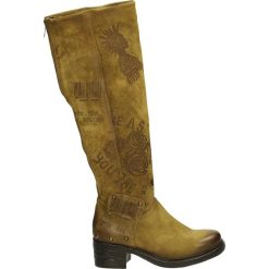 Kozaki - 261315 SENAPE. Brązowe buty zimowe damskie Venezia, ze skóry. Za 679,00 zł.
