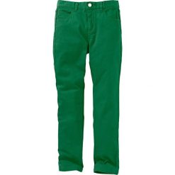 Spodnie twillowe Slim Fit bonprix zielony. Zielone spodnie chłopięce marki bonprix. Za 74,99 zł.