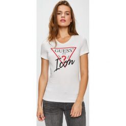 Guess Jeans - Top. Szare topy damskie Guess Jeans, l, z jeansu. Za 139,90 zł.