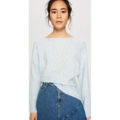 Sweter z koralikami - Niebieski. Niebieskie kardigany damskie Reserved, s. W wyprzedaży za 59,99 zł.