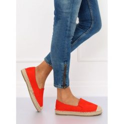 Espadryle damskie pomarańczowe MARGOT. Pomarańczowe espadryle damskie FunKee.pl, bez wzorów, z tkaniny, bez obcasa. Za 85,99 zł.