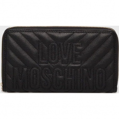 Love Moschino - Portfel. Czarne portfele damskie Love Moschino, z materiału. Za 439,90 zł.