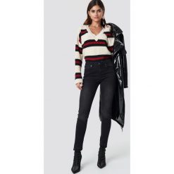 Spodnie damskie: Rut&Circle Jeansy Victoria Skinny Raw - Black