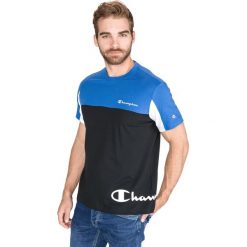 Champion Koszulka Czarny Niebieski. Niebieskie podkoszulki męskie Champion, m, bez wzorów, z bawełny, bez kołnierzyka, krótkie. Za 111,95 zł.