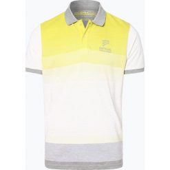 Ocean Cup - Męska koszulka polo, żółty. Żółte koszulki męskie Ocean Cup, xl, w paski, z bawełny, sportowe, bez rękawów. Za 99,95 zł.
