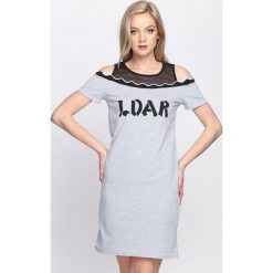 Sukienki: Szara Sukienka LDAR