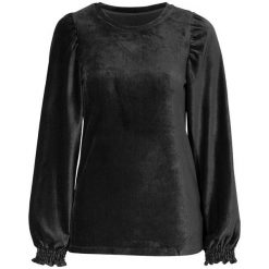 Soyaconcept Bluzka z aksamitu Nea czarny female czarny S (38). Czarne bluzki damskie Soyaconcept, s, bez wzorów, eleganckie, z okrągłym kołnierzem, bez rękawów. W wyprzedaży za 85,00 zł.