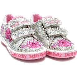Sneakersy w kolorze srebrno-jasnoróżowym. Szare trampki dziewczęce Sneakers for Kids, z haftami, bez zapięcia. W wyprzedaży za 162,95 zł.